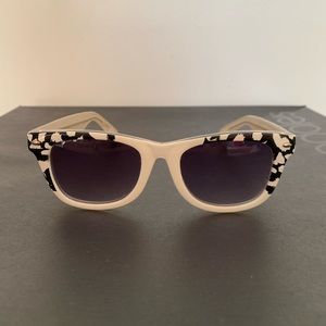 Betsey Johnson White Cheetah Sunglasses